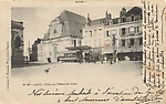 La place de l'Hôtel-de-Ville et tramway.