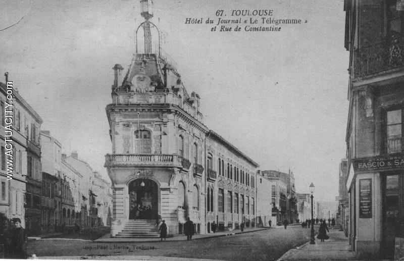 N&B-67-Hôtel du journal "Le Télégramme" et rue de Constantine
