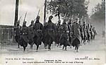 Campagne de 1914. Les troupes sénégalaises à Reims, défilant sur la route d'Epernay.