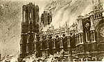 La cathédrale en flammes, Septembre 1914