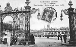 La Place Stanislas et les grilles de Jean Lamour en 1906 [cachet de la poste]