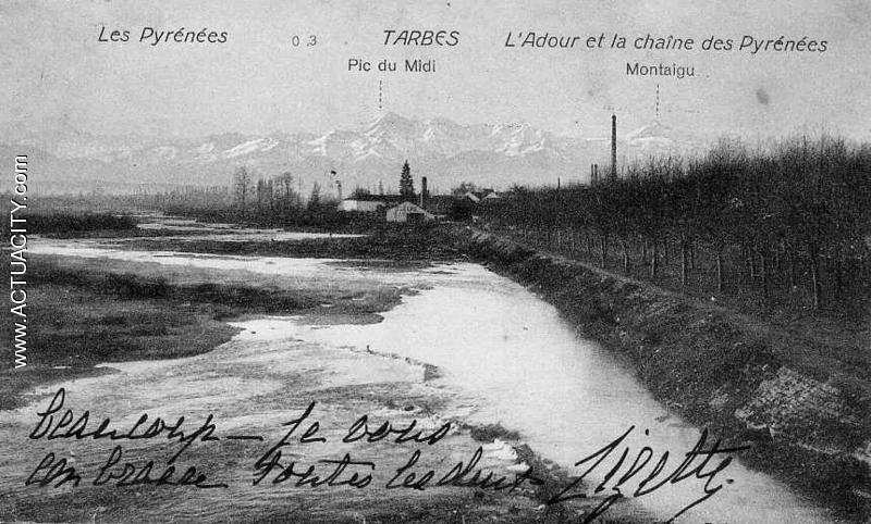 L'Adour et la Chaîne des Pyrénées
