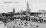 Strasbourg Place Kleber, carte écrite le 13/12/1918