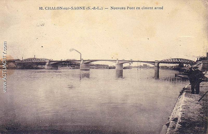 Nouveau pont en ciment armé de Châlon sur Saône