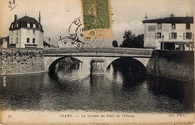 CLUNY La Grosne au Pont de l'étang.