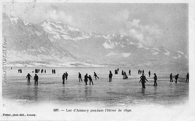 Lac d'Annecy pendant l'hiver 1890