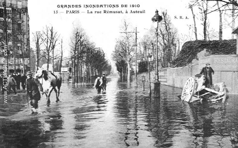 inondations de 1910 rue Rémusat