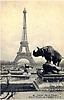 Parc du Trocadéro - Statue de Rhinocéros, par Jacquemart
Carte éditée à l'occasion du centenaire de