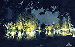 Exposition coloniale — Bois de Vincennes — Illuminations — Effet d'éclairage sur le lac Daumesnil (E