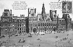L'Hôtel de Ville et la Place, en 1909 [cachet de la poste]