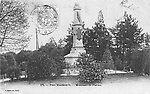 Le Parc Montsouris en 1904 [cachet de la poste] et le monument en hommage à la mission Flatters