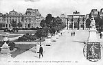 Le jardin des Tuileries et l'Arc de Triomphe du Carrousel