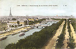 Panorama sur la Seine — Au premier plan, le quai du Louvre et les Tuileries