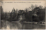 Paris (XIXe) - Parc des Buttes-Chaumont - Le Pont suspendu sur le Lac