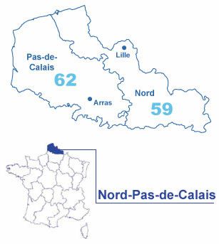 Carte Nord-Pas-de-Calais